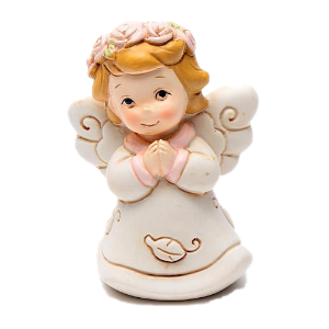 a baby angel praying